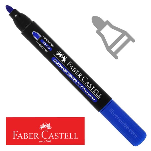 Marcador permanente azul Faber-Castell